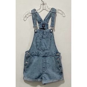 GAP | Women's Light-wash, Cuffed Shortalls (size XS)